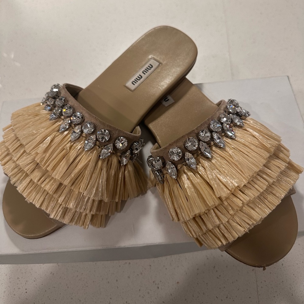 Tan Miu Miu Sandals